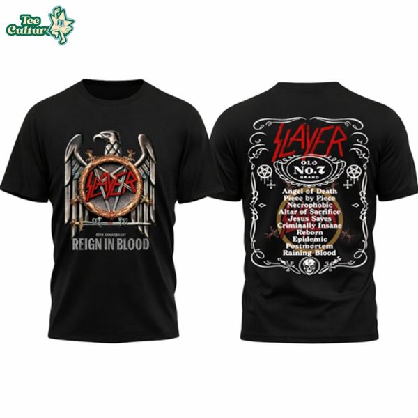 SLAYER Reign in Blood 40th Anniversary Limited Edition T-Shirt