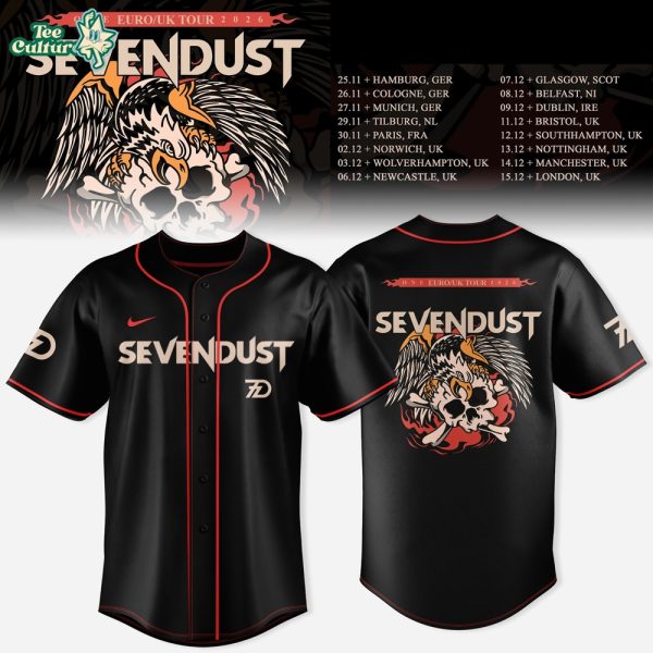 Sevendust 2026 Europe & UK Tour Special Baseball Jersey
