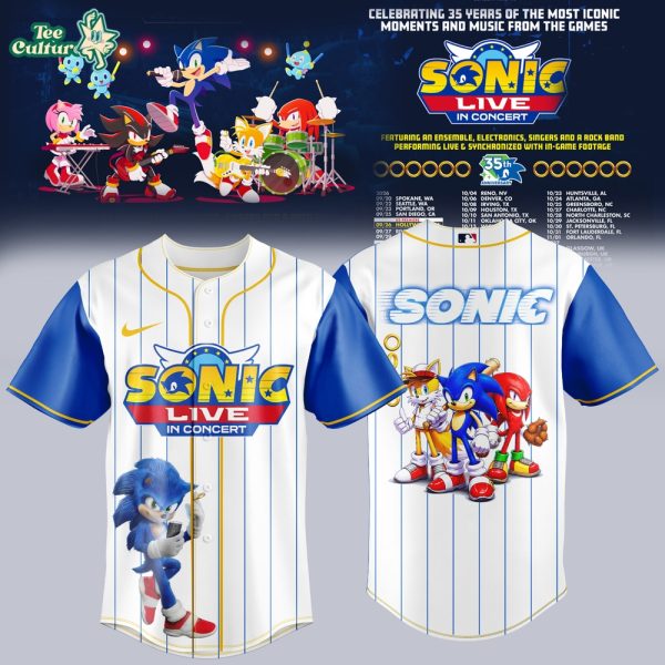 Sonic Live in Concert 2026 Celebrate 35 Years Special Baseball Jersey