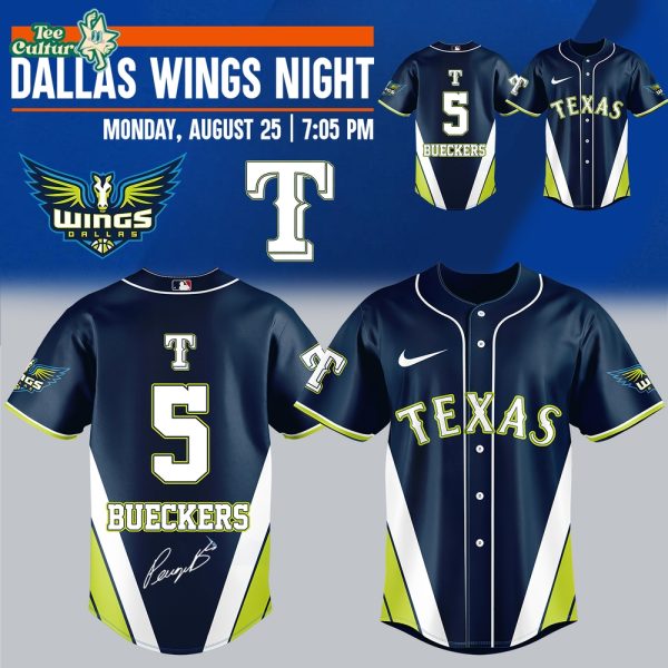 Texas Rangers Dallas Wings Jersey 2025 signature