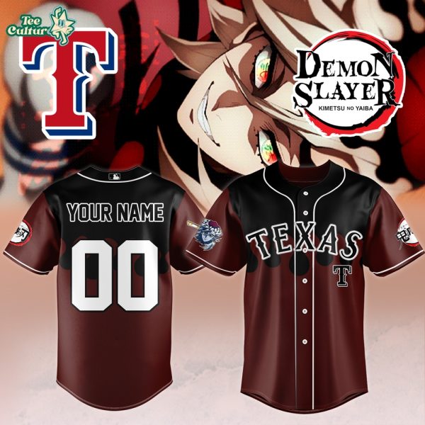 Texas Rangers Limited Edition Demon Slayer Jersey (Custom Name & Number) V2
