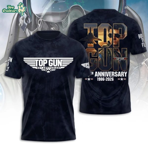Tom Cruise Top Gun 40th Anniversary 1986-2026 3D Tshirt