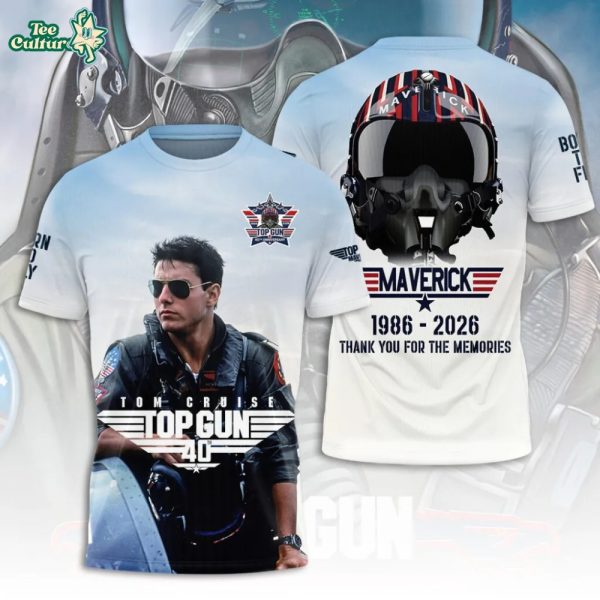 Tom Cruise Top Gun 40th Anniversary Maverick 3D Apparel
