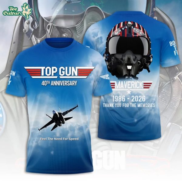 Top Gun 40th Anniversary 1986-2026 3D Tshirt