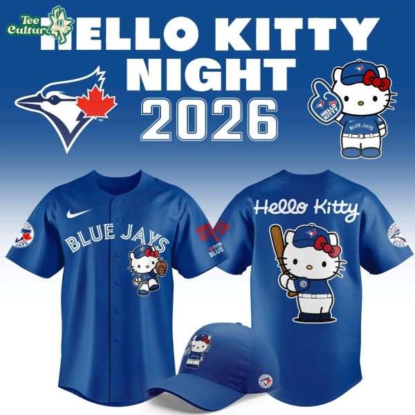 Toronto Blue Jays x Hello Kitty 2026 Baseball Jersey by Teesculture.com