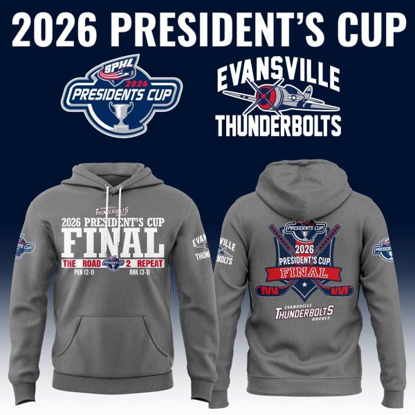 Evansville Thunderbolts 2026 President’s Cup Final The Road 2 Repeat Hoodie