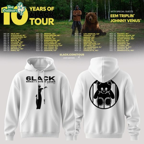 10 Years of 6LACK Tour Limited Edition Hoodie 2026 V1