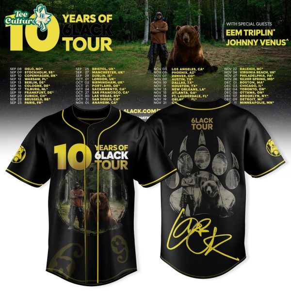10 Years of 6LACK Tour Limited Edition Jersey