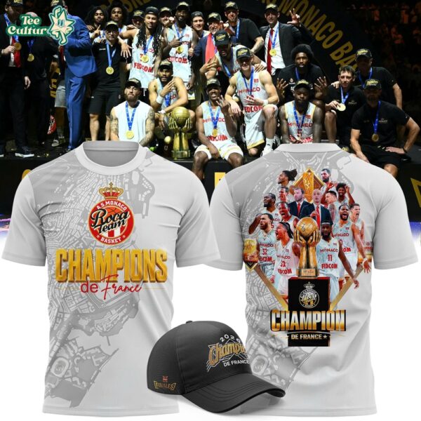 AS Monaco Basket 2026 Betclic Elite Champions Graphic T-Shirt