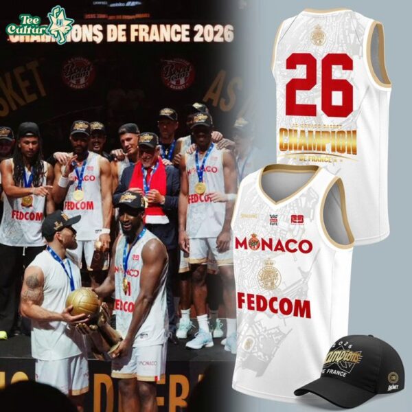 AS Monaco Basket French League Champions 2026 Basketball Jersey