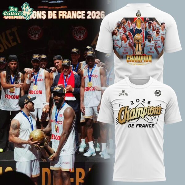 AS Monaco Basket French League Champions 2026 Graphic T-Shirt