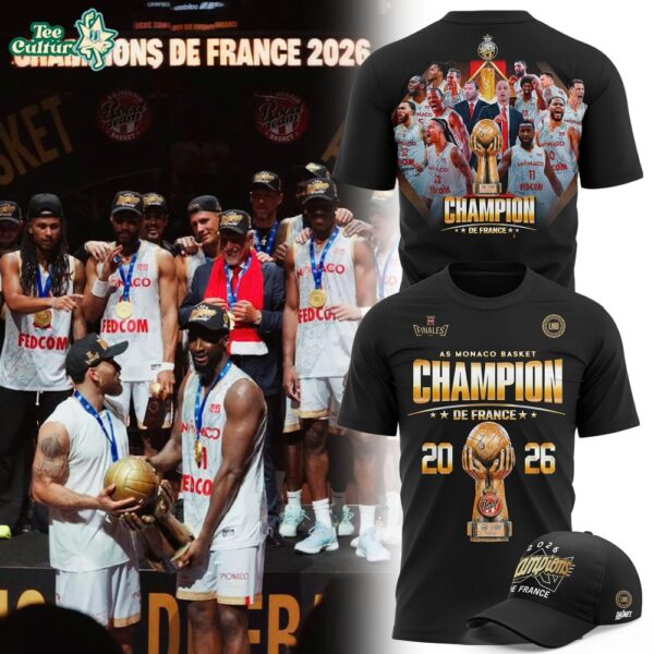 AS Monaco Basket French League Champions 2026 Tee