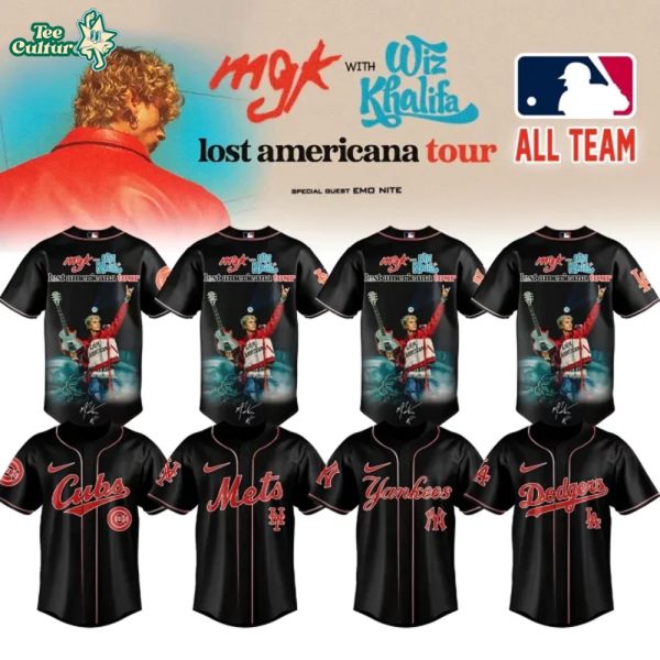 All MLB Teams x MGK Lost Americana Tour 2026 Jersey Limited Edition