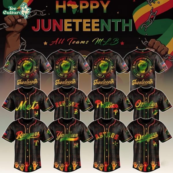 All Team MLB x Juneteeth Freedom Day 2026 Jersey Limited Edition Baseball Jersey V2