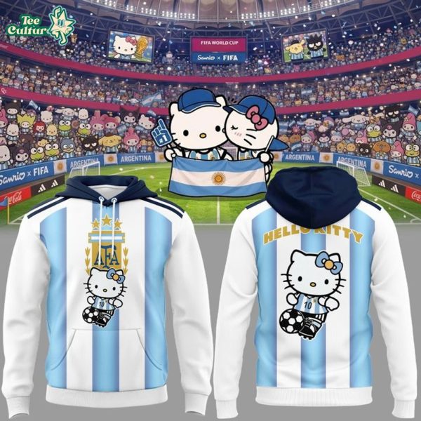 Argentina Soccer x Hello Kitty World Cup 2026 Limited Edition Hoodie