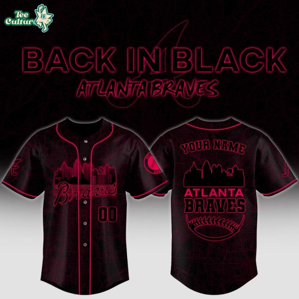 Atlanta Braves x Back In Black Special Edition Personalized Jersey - 3D Baseball Jersey