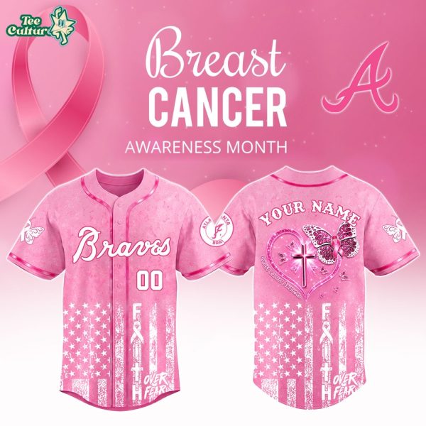 Atlanta Braves x Breast Cancer Awareness Month Special Edition Personalized Jersey - 3D Baseball Jersey