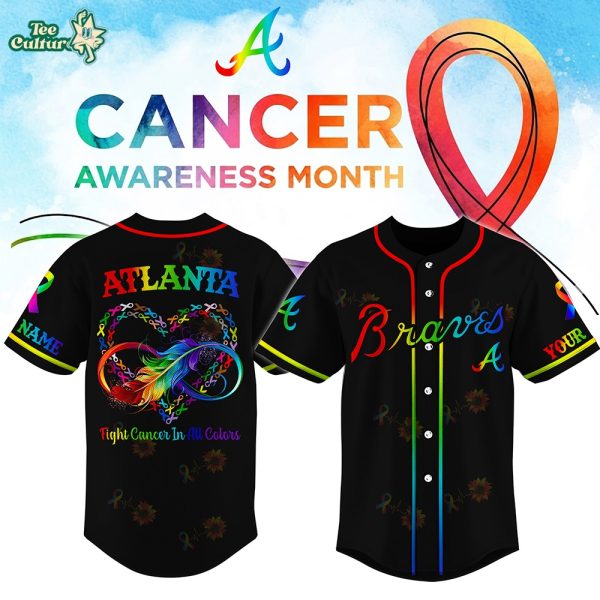 Atlanta Braves x Cancer Awareness Month Personalized Special Edition Jersey - 3D Baseball Jersey