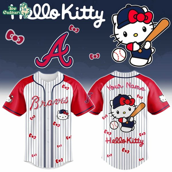 Atlanta Braves x Hello Kitty Personalized Special Edition Jersey - 3D Baseball Jersey