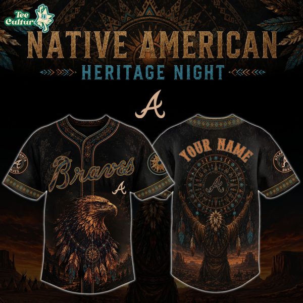 Atlanta Braves x Native American Heritage Night Personalized Baseball Jersey - 3D Baseball Jersey