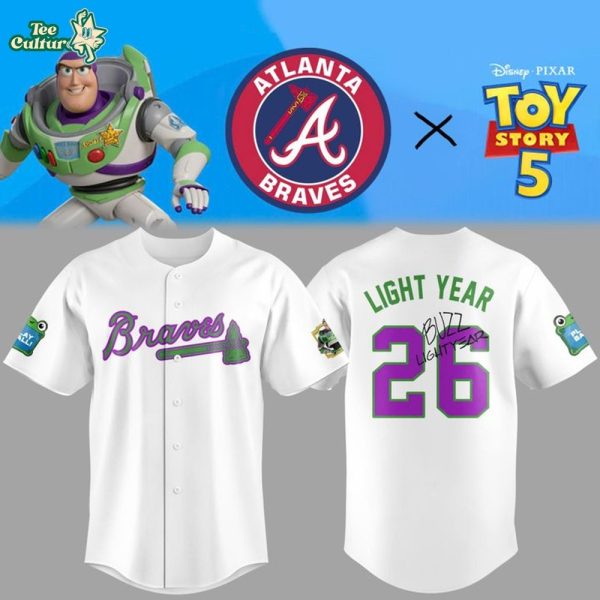 Atlanta Braves x Toy Story 5 Buzz Lightyear Special Baseball Jersey