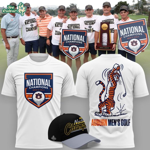 Auburn Tigers 2026 NCAA MEN'S GOLF NATIONAL CHAMPIONS T-shirt V2