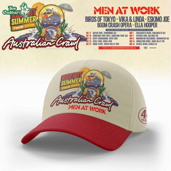 Australian Crawl Red Hot Summer Tour Cap