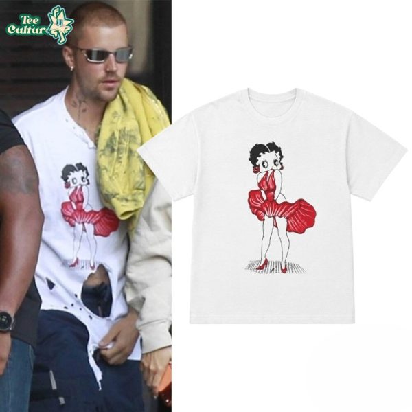 Bieber Justin Betty Boop Marilyn Monroe Shirt In Los Angeles 2026