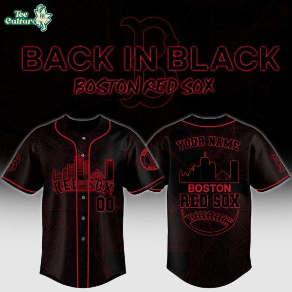 Boston Red Sox x Back In Black Special Edition Personalized Jersey - 3D Baseball Jersey