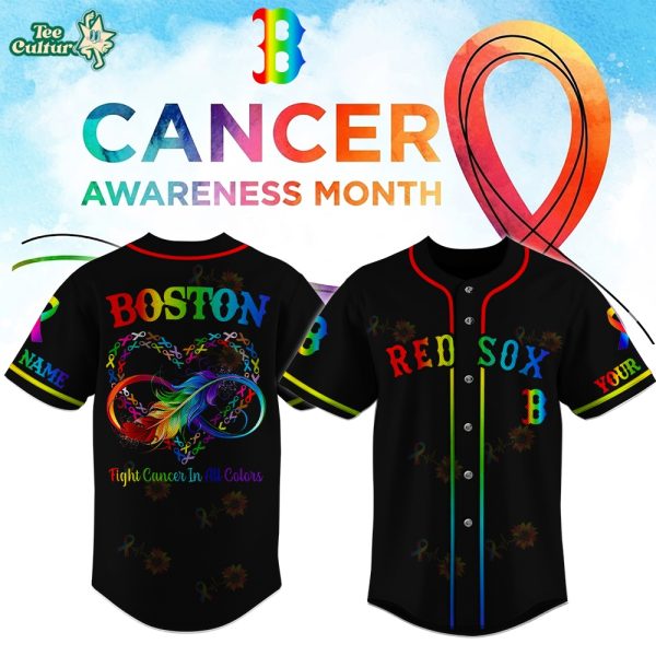Boston Red Sox x Cancer Awareness Month Personalized Special Edition Jersey - 3D Baseball Jersey