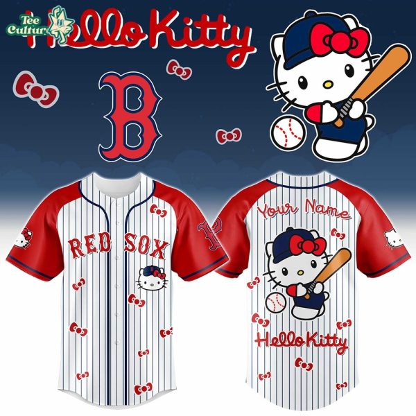 Boston Red Sox x Hello Kitty Personalized Special Edition Jersey - 3D Baseball Jersey