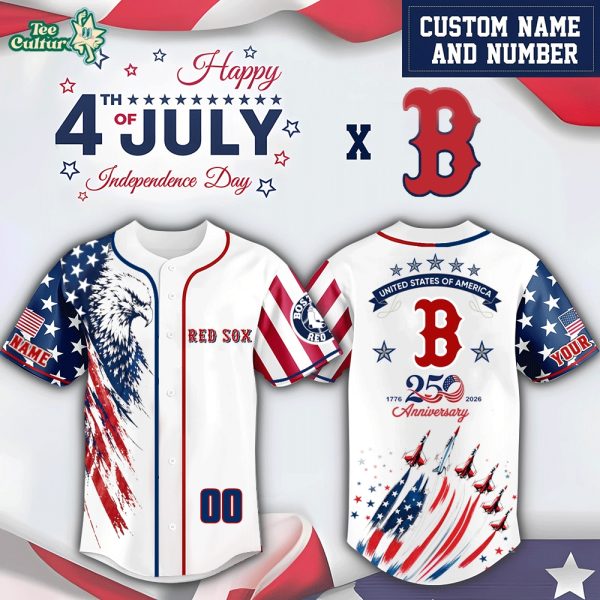 Boston Red Sox x Independence Day Edition - 3D Baseball Jersey