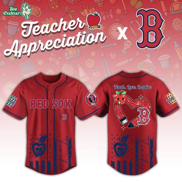 Boston Red Sox x Teacher Appreciation Personalized Special Edition Jersey - 3D Baseball Jersey