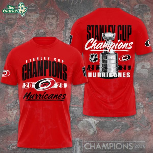 Carolina Hurricanes 2026 Stanley Cup Champions 3D Apparel