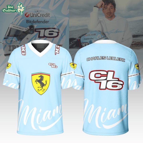 Charles Leclerc #16 Miami Grand Prix 2026 Football Jersey