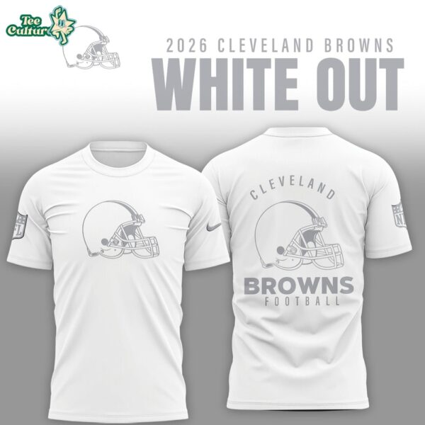Cleveland Browns White Out 2026 Graphic T-Shirt