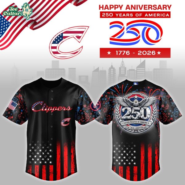 Columbus Clippers x 250 Years USA Anniversary Jersey Limited Edition Black