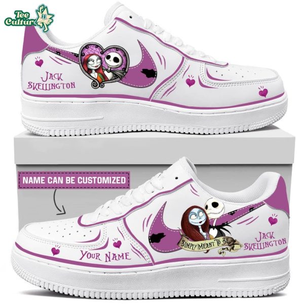 Custom Name Jack Skellington Just Do It Pattern Casual Sneakers Genuine Leather AF1 Shoes
