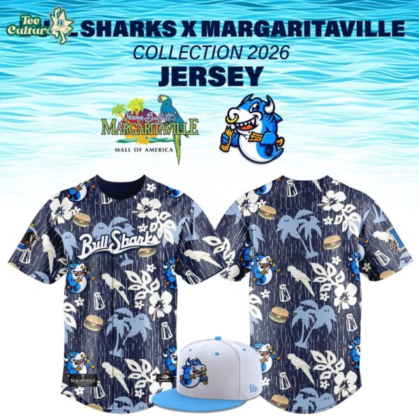Durham Bulls Bull Sharks x Margaritaville 2026 Special Baseball Jersey