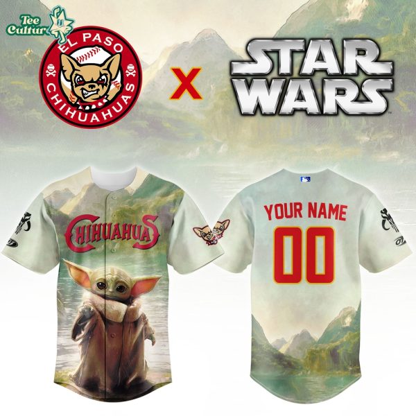 El Paso Chihuahuas x Star Wars Night Baby Grogu Custom Baseball Jersey