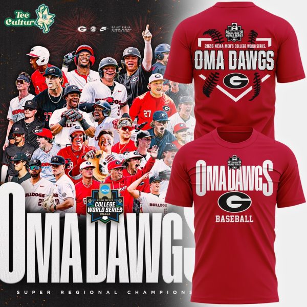 Georgia Bulldogs 2026 Baseball College World Series OmaDawgs T-shirt V3
