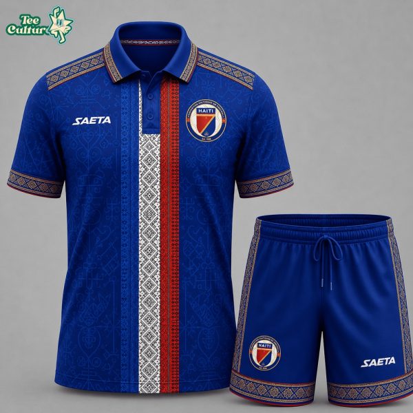 Haiti Premium FIFA World Cup 2026 Culture Polo Shorts Set