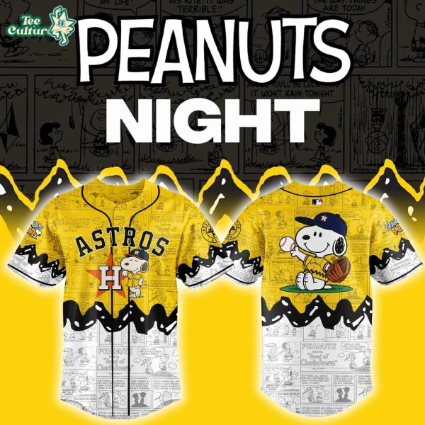 Houston Astros x Peanuts Night Jersey Limited Edition V3