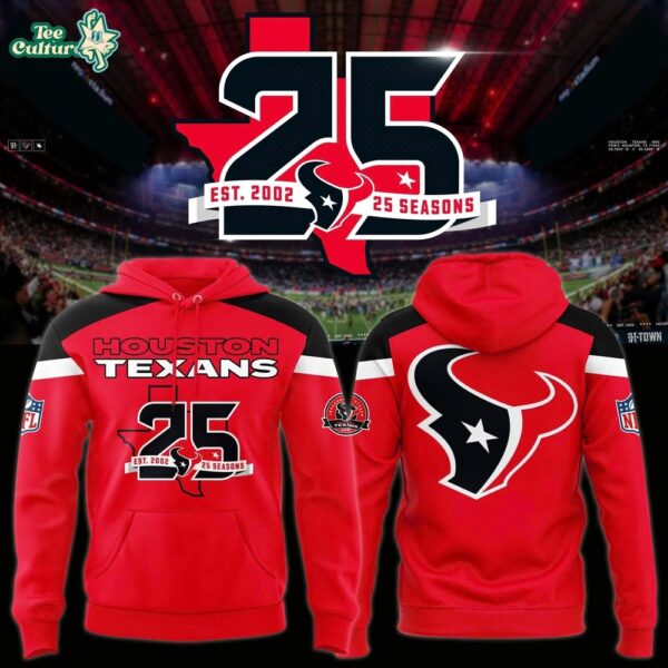 Houston Texans 25th Season Anniversary Pullover Hoodie