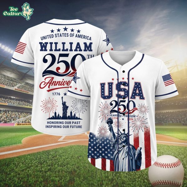 Inspiring Our Future Us 250th Anniversary - Personalized Baseball Jersey - Gift For Patriots