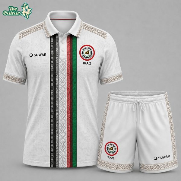 Iraq Premium FIFA World Cup 2026 Culture Polo Shorts Set