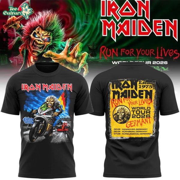Iron Maiden x Run For Your Lives World Tour 2026 Tshirt V10