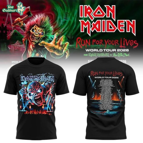 Iron Maiden x Run For Your Lives World Tour 2026 Tshirt V11