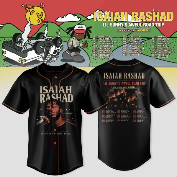 Isaiah Rashad Lil Sunny's Awful Road Trip Tour Limited Jersey V4