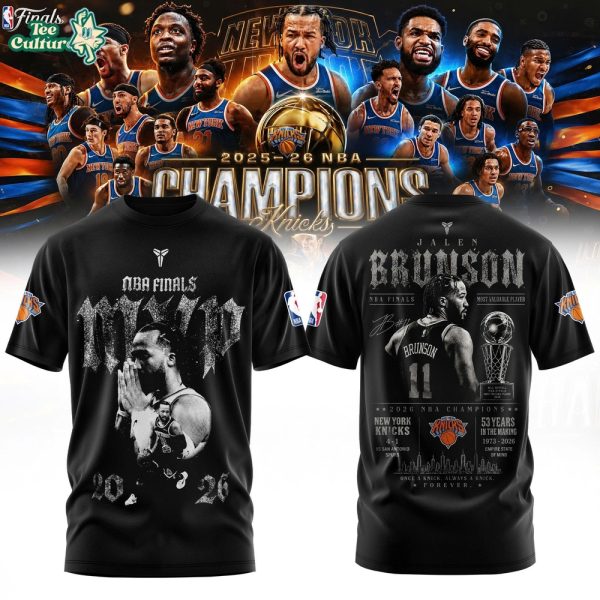 Jalen Brunson New York Knicks 2026 NBA Finals MVP T-Shirt